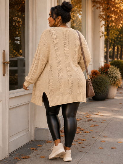 Rowan Plus Size Open Cardigan