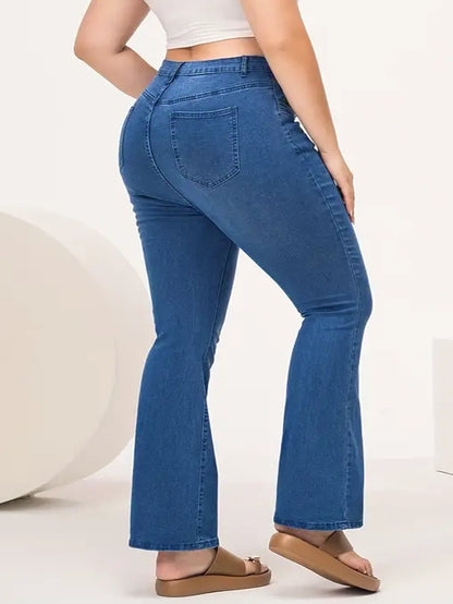 Kristen Plus Size High Waist Flare Jeans