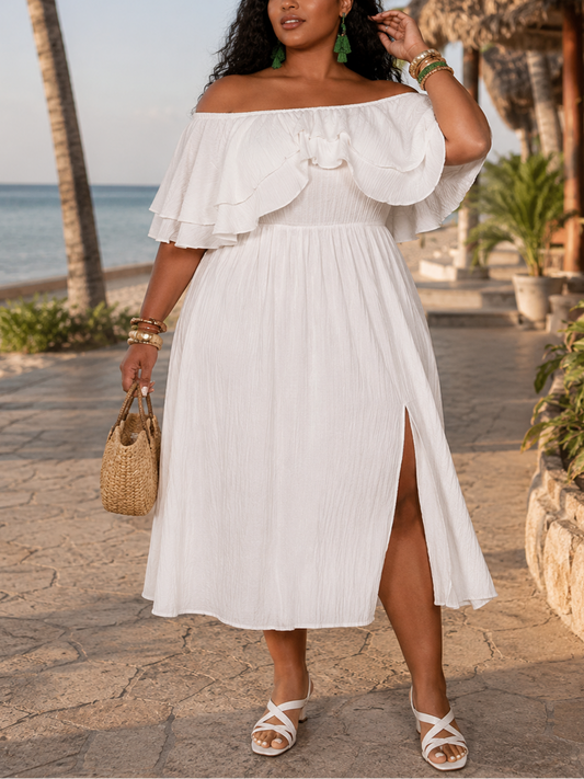 Marly Off Shoulder Plus Size Dress