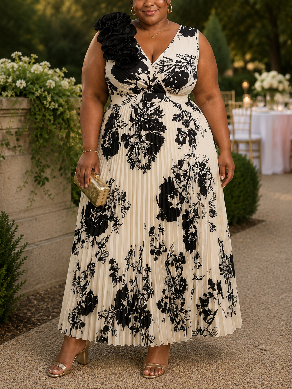 Raffaella Floral Print Plus Size Dress