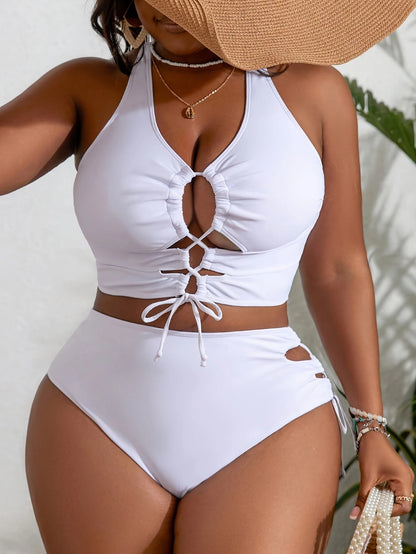 Alyssia Plus Size Two Piece Bikini Swim Set