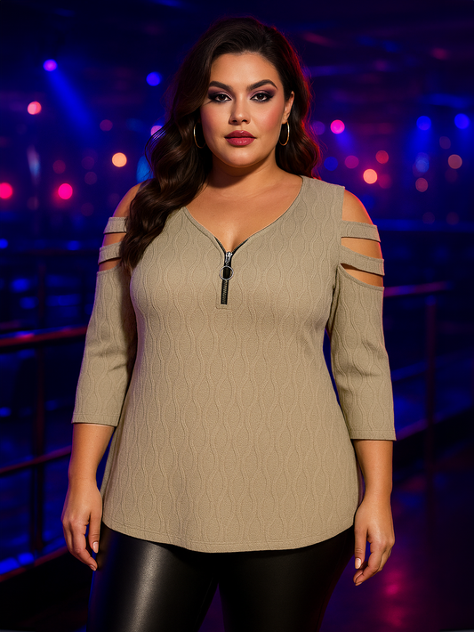 Gabby Plus Size Textured Tunic