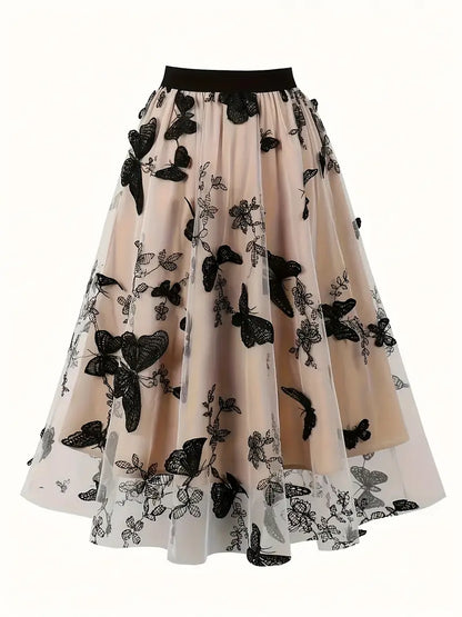 Gabrielle Plus Size Textured Midi Skirt