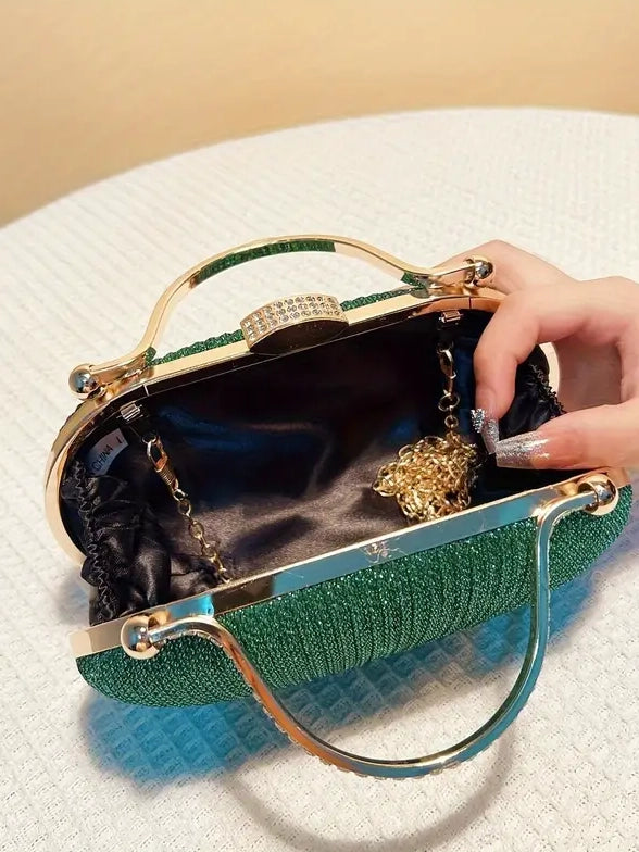 Elegant Evening Clutch with Rhinestone Details