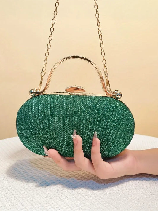 Elegant Evening Clutch with Rhinestone Details