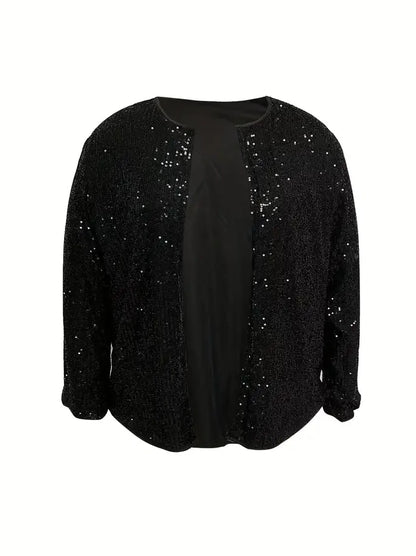 Jane Plus Size Sequin Cardigan