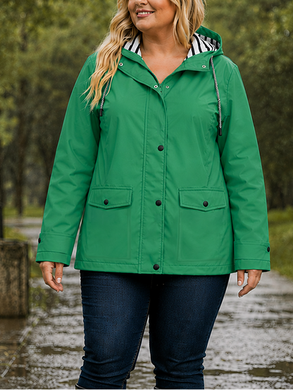 Janet Hooded Plus Size Jacket