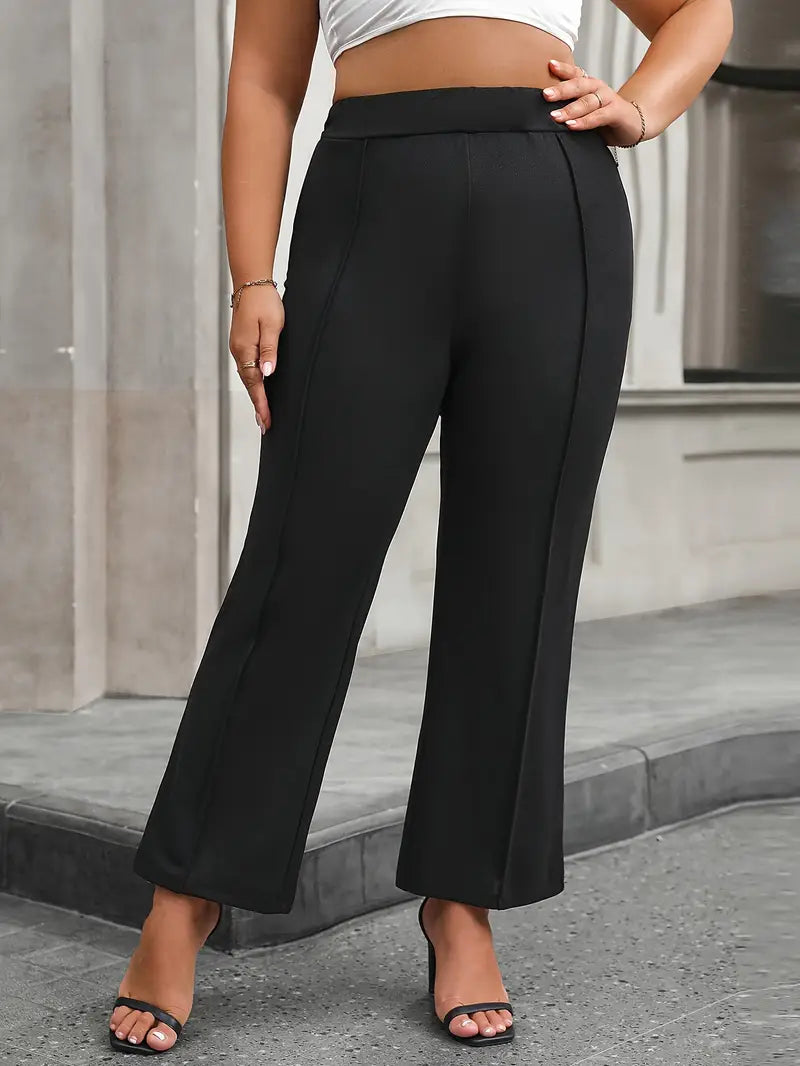 Josette Pull On Plus Size Pants Black