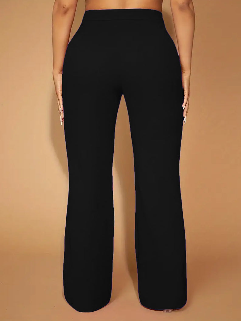 Josette Plus Size Pull On Pants in Black