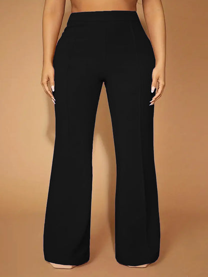 Josette Plus Size Pull On Pants in Black