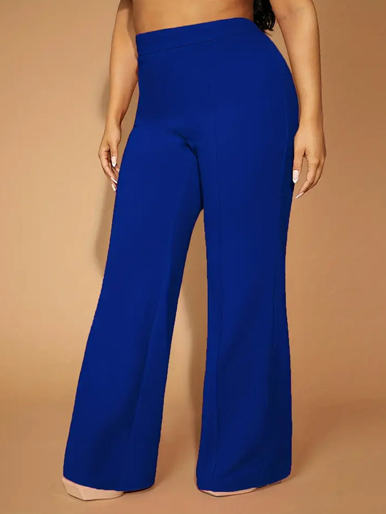 Josette Plus Size Pull On Pants in Royal Blue