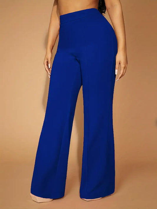 Josette Pull On Plus Size Pants Royal Blue