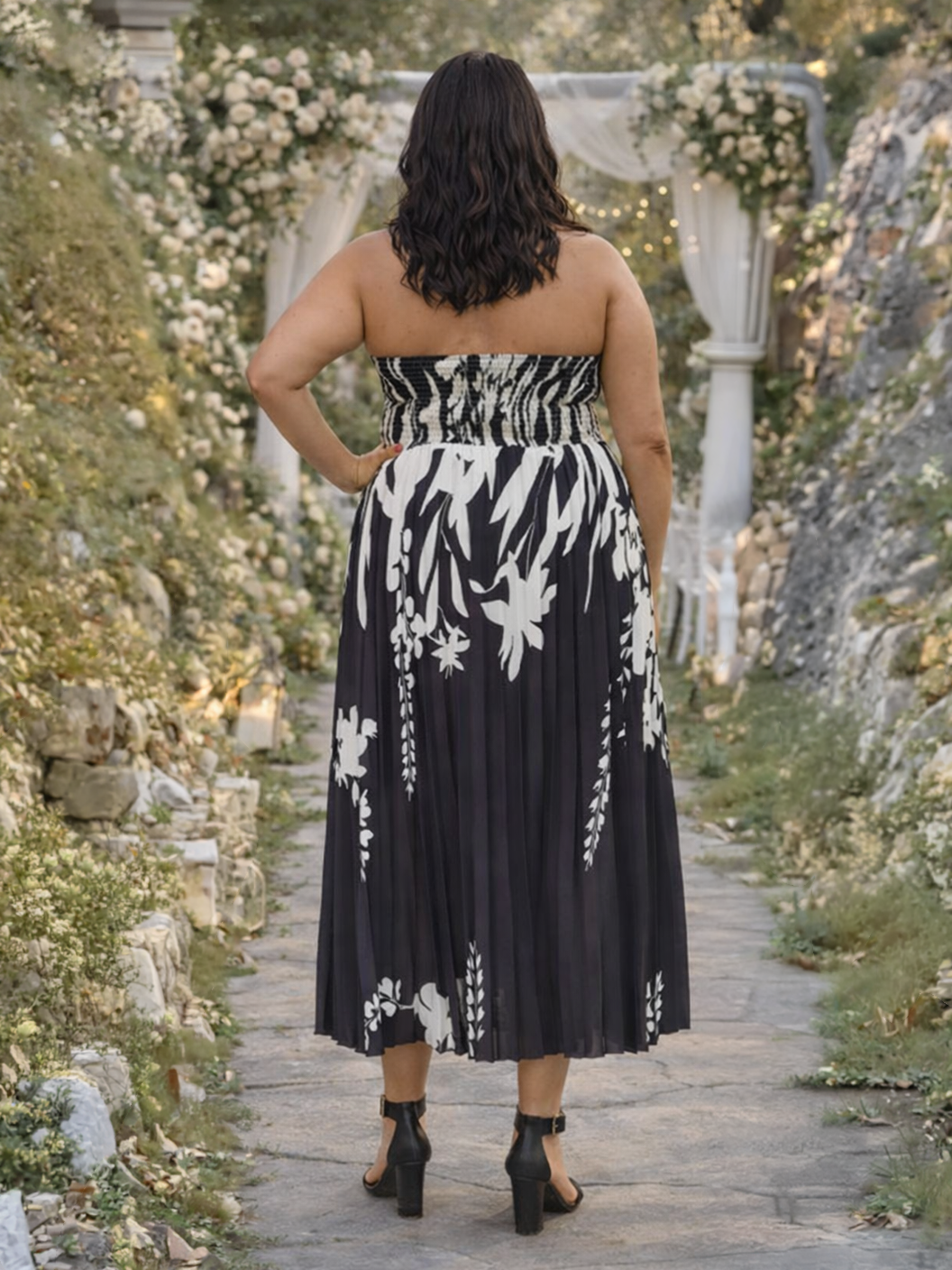 Leah Strapless Plus Size Dress