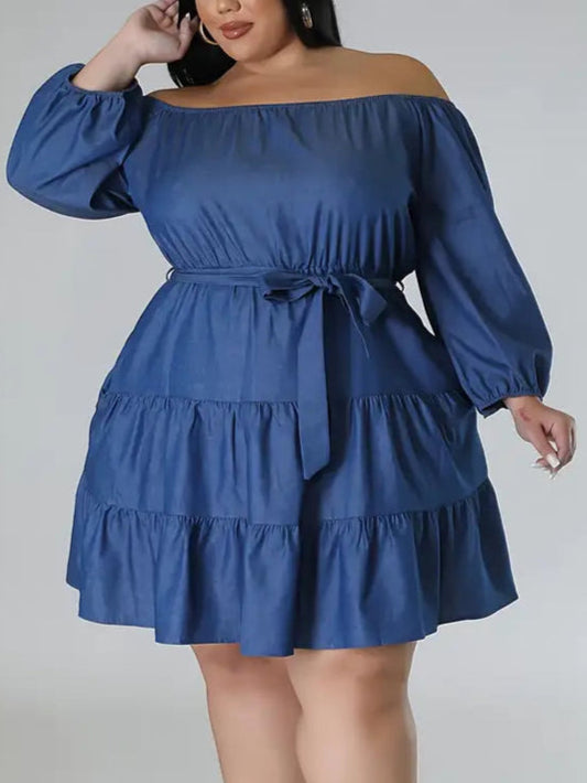 Livy Plus Size Chambray Dress