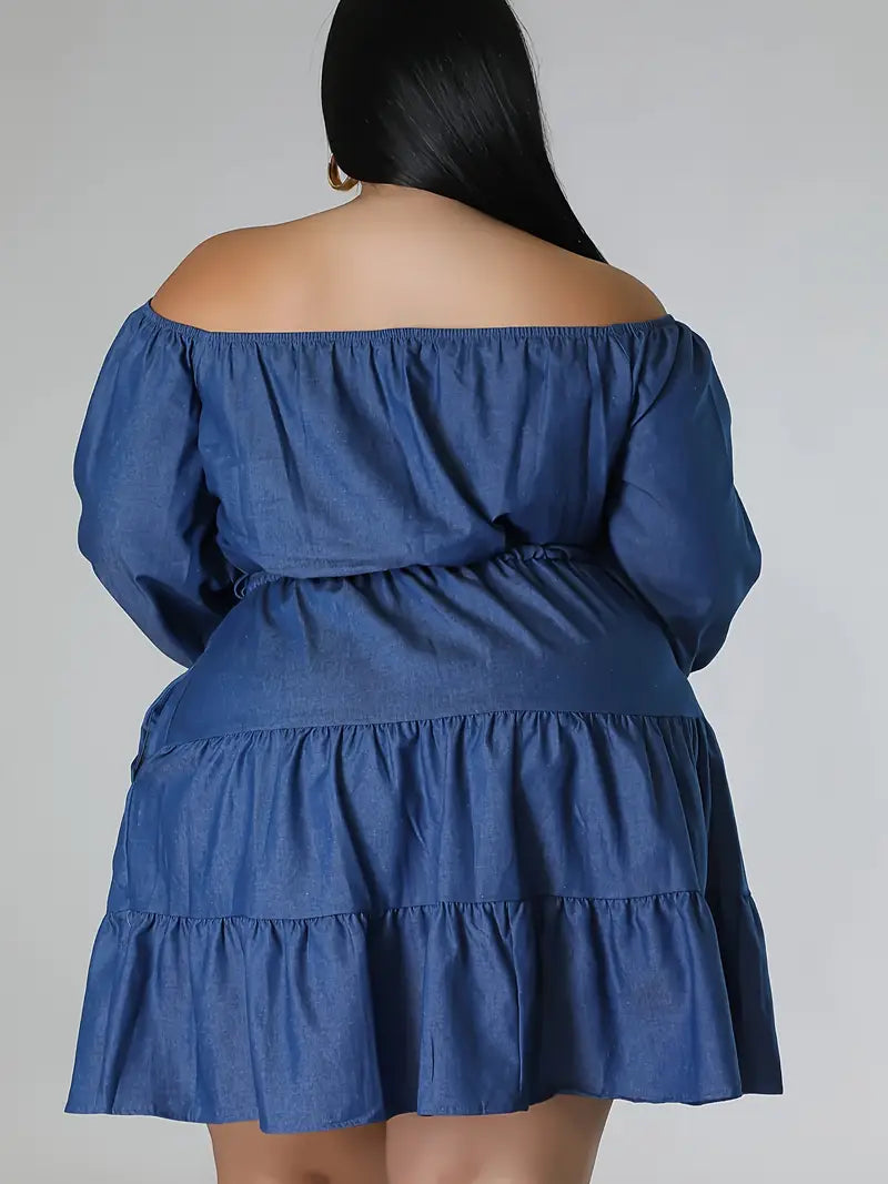 Livy Plus Size Chambray Dress