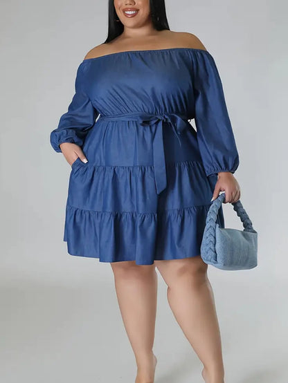 Livy Plus Size Chambray Dress