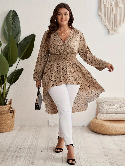 Liza Plus Size Hi-lo Tunic Top