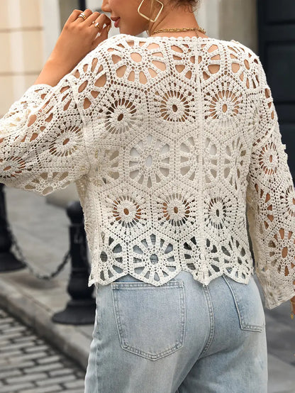 Lizzy Crochet Plus Size Cardigan