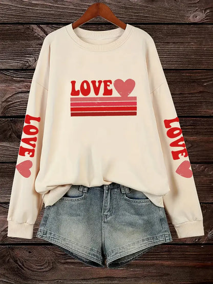 Love Graphic Plus Size Sweatshirt