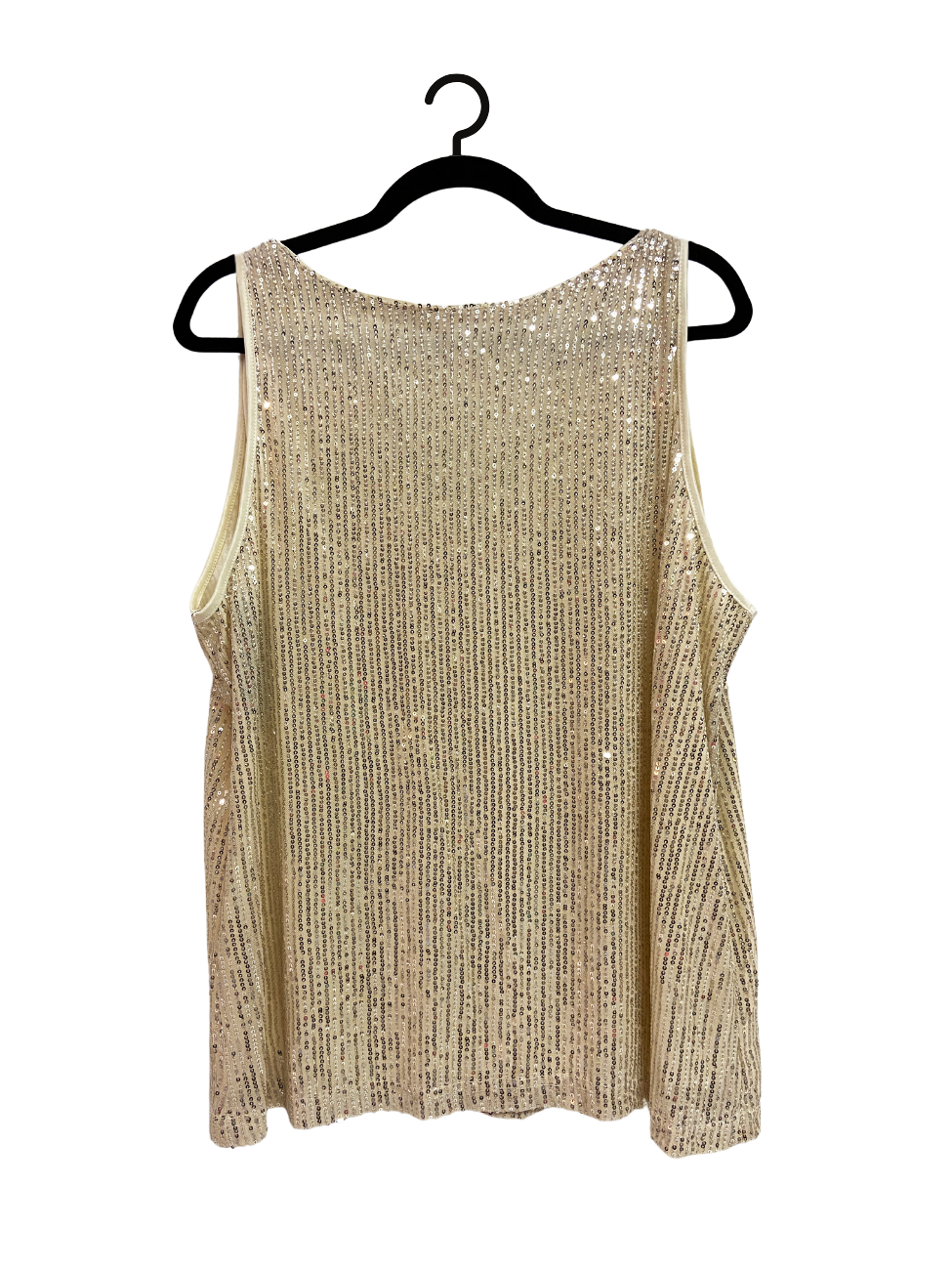 Lucia Plus Size Sequin Tank Top in Gold