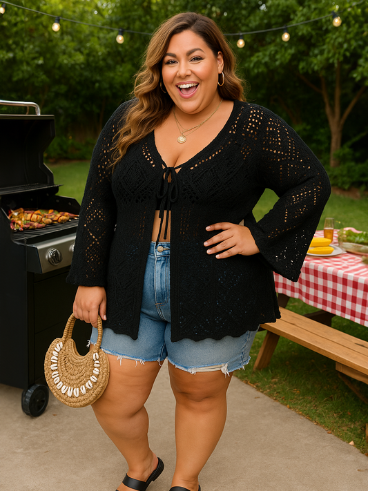 Lumi Plus Size Crochet Cardi