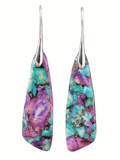 Vintage Boho Stone Drop Earrings
