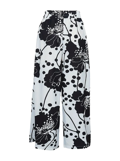 Maria Plus Size Wide Leg Casual Pant in Floral Print