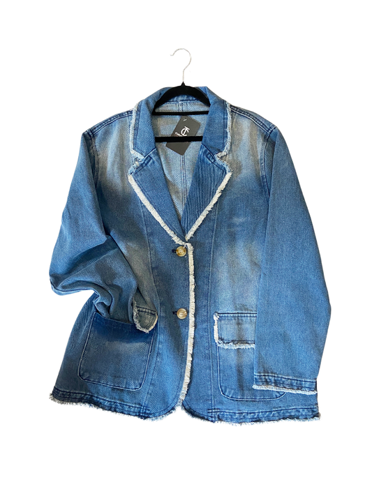 Melrose Plus Size Denim Blazer