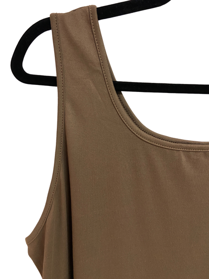 Amellia Perfect Plus Size Tank by Run Free by Vee in Mocha