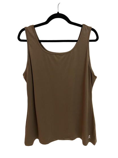 Amellia Perfect Plus Size Tank by Run Free by Vee in Mocha