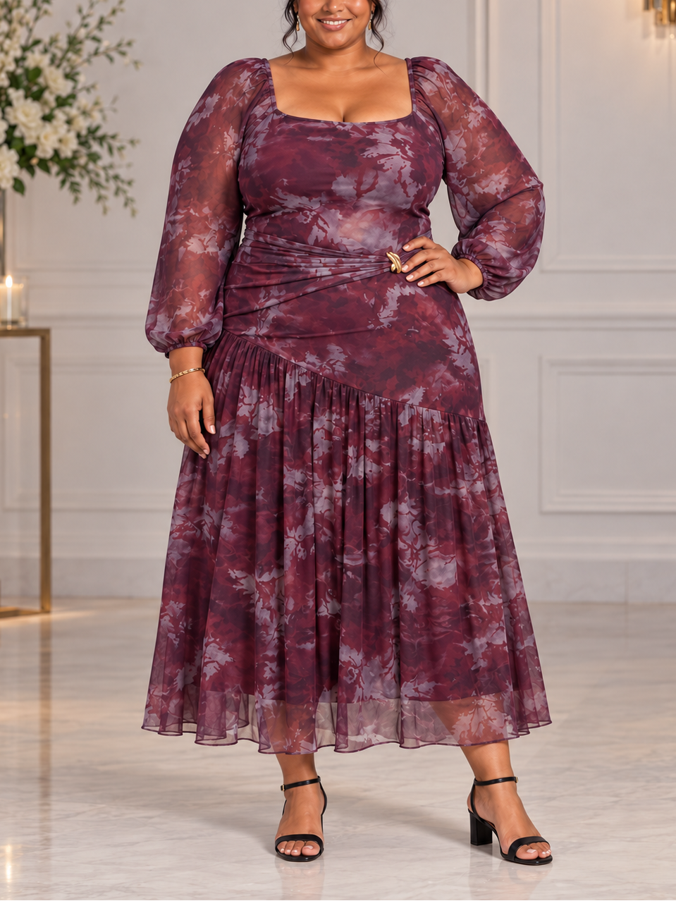 Monalisa Mesh Plus Size Dress