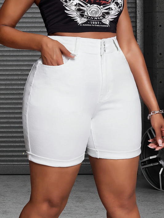 Monalisa Plus Size Denim Shorts