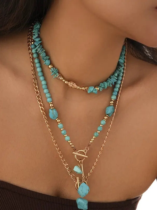 Multi Layered Beaded Necklace