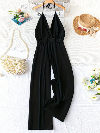 Nevel Plus Size Wide Leg Jumpsuit
