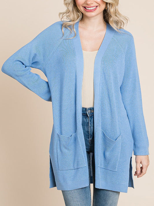 Blair Plus Size Knit Cardi in Baby Blue