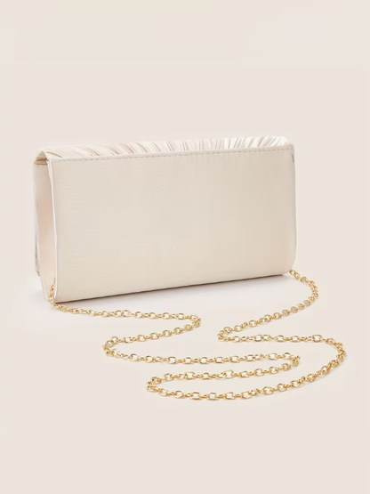 Pleated Evening Clutch, clutch, detail view