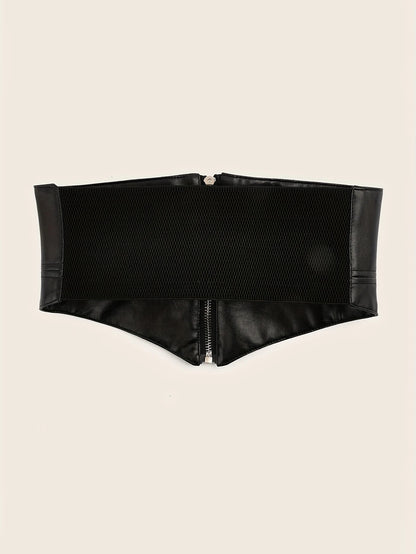 Plus Size Corset Belt with Zipper, belt, detail view