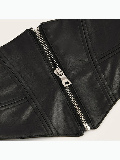 Plus Size Corset Belt with Zipper, belt, styled view