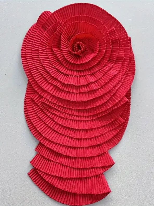 Large Pleated Flower Appliqué