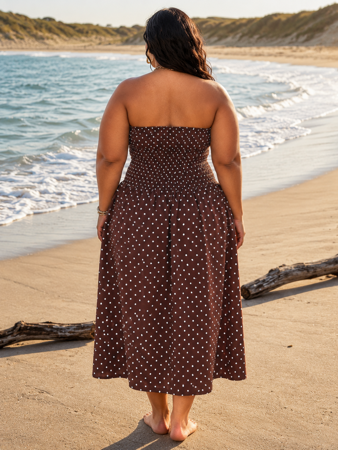 Romina Polkadot Plus Size Dress