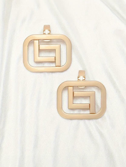 Rounded Square Gold Shoe Clips