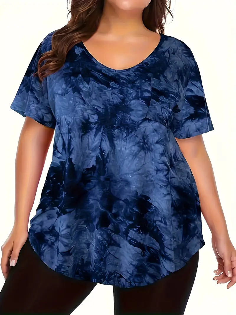 Plus Size V-neck T-shirt by Run Free by Vee