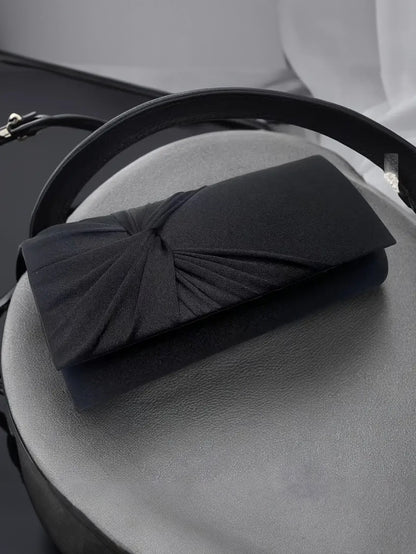 Satin Evening Clutch, clutch, alternate view
