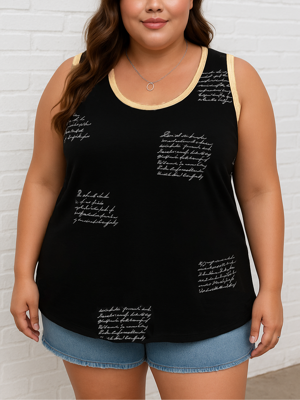 Nola Plus Size Printed Tank Top