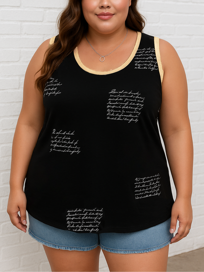 Nola Plus Size Printed Tank Top