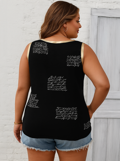 Nola Plus Size Printed Tank Top