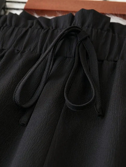 Teanna Plus Size Wide Leg Pant in Black