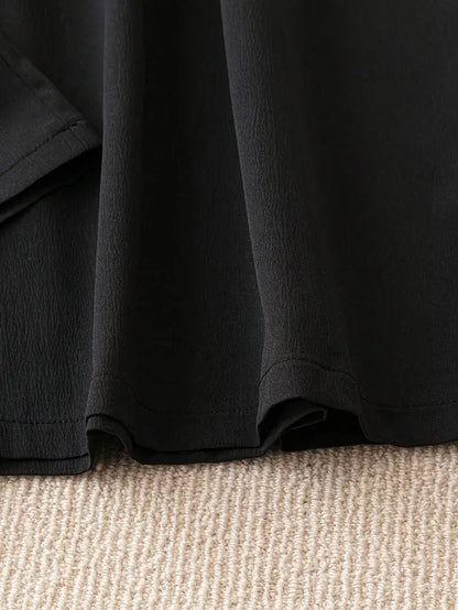Teanna Plus Size Wide Leg Pant in Black