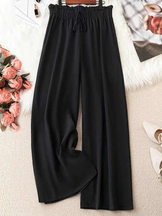 Teanna Plus Size Wide Leg Pant in Black
