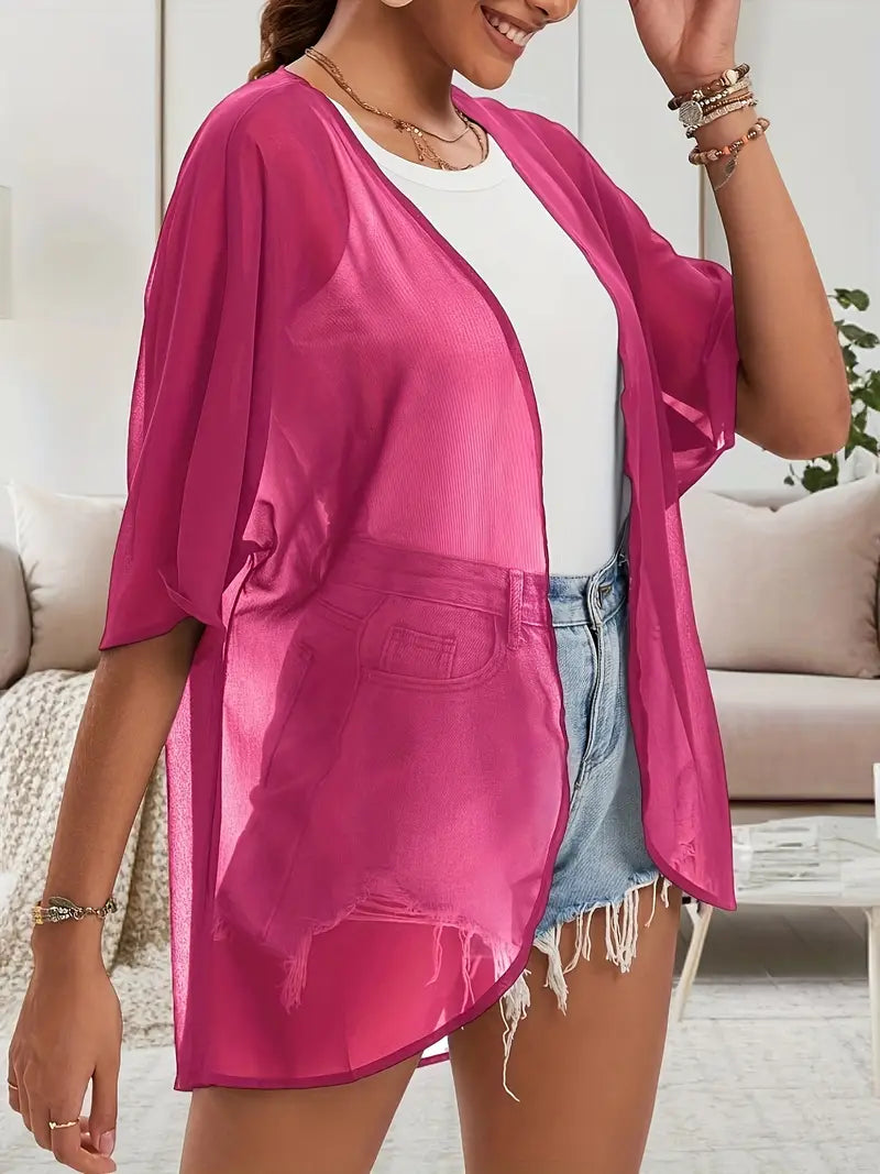 Tiff Plus Size Kimono Cover Up